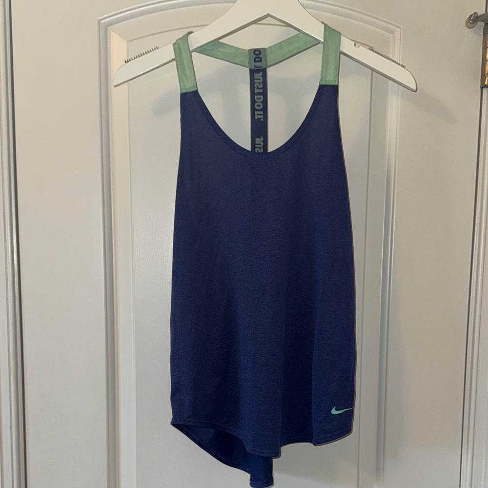 Nike Blue Tank with Mint Green Straps